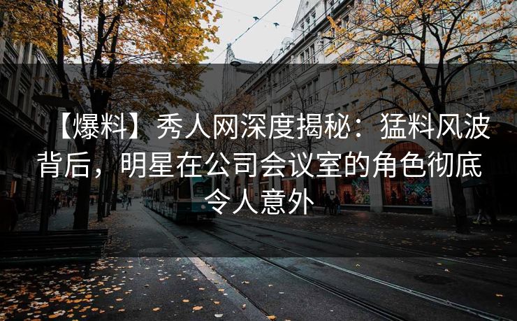【爆料】秀人网深度揭秘：猛料风波背后，明星在公司会议室的角色彻底令人意外